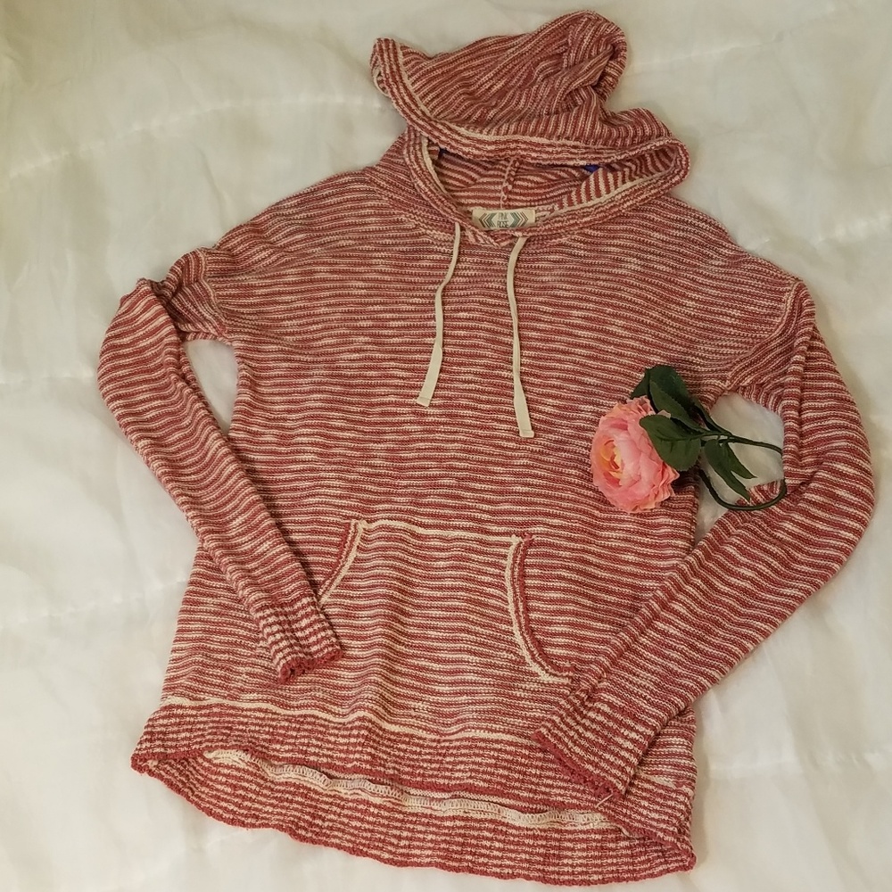 ♥ Pink Rose knitted hoodie Size M